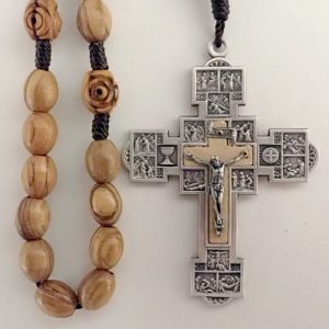 Olive Wood Cord Rosary